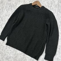 W ＊ 良品 '着心地抜群' TOMORROWLAND tricot トゥモローランド 高品質 WOOL & CASHMERE ニット 長袖 クルーネック セーター L メンズ_画像1