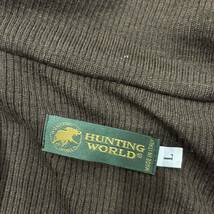 B ＊ イタリア製 国内正規品 '高級感溢れる' HUNTING WORLD ハンティングワールド 異素材切り替え ベロア × ニット ジャケット L _画像6