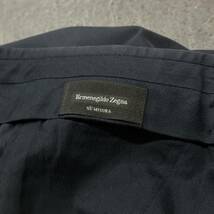 G ☆ 至高の一品 '高級紳士服' Ermenegildo Zegna エルメネジルドゼニア CASHCO ワンタック コットンパンツ スラックスパンツ NVY ボトムス_画像9