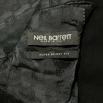 O ☆良品/ 高級ラグジュアリー服 'イタリア製' NEIL BARRETT ニールバレット SUPER SKINNY FIT タキシード テーラードジャケット 46 紳士服_画像7