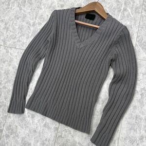 E ＊ 美品 '極上ウール100%' 着心地抜群 junhashimoto ジュンハシモト 長袖 WOOL ニット Vネック セーター size4 メンズ 紳士服 トップス