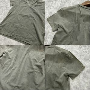 LL@ 人気モデル '高級感溢れる' DRIES VAN NOTEN ドリスヴァンノッテン 半袖 COTTON Vネック Tシャツ / カットソー L 紳士服 トップス 古着の画像7