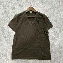 I@ 人気モデル '高級感溢れる' DRIES VAN NOTEN ドリスヴァンノッテン 半袖 COTTON Vネック Tシャツ / カットソー L 紳士服 トップス 古着_画像2