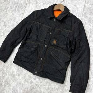 QQ1 ＊ 近年モデル 国内正規品 '高級紳士服' ARMANI EXCHANGE アルマーニ エクスチェンジ 高品質 リバーシブル 中綿 デニム ジャケット L