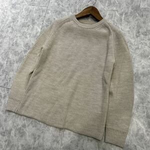 Z @ 日本製 '着心地抜群' ESTNATION エストネーション 長袖 WOOL ニット クルーネック セーター sizeL メンズ 紳士服 トップス 人気モデル