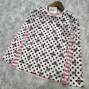 MM @ 未使用 / 日本製 'ミニー総柄デザイン' COMME des GARCONS コムデギャルソン Disney ドット柄 Tシャツ / カットソー M トップス 