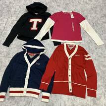 ▼ まとめ売り!! '豪華4点セット' TOMMY HILFIGER / TOMMY GIRL 長袖 カーディガン パーカ Tシャツ size : S / XS レディース 上着 卸売_画像1