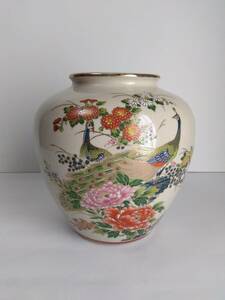 九谷焼　陶月　花瓶　花入　花器　花壺