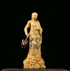 特売！総檜材 仏教美術 精密彫刻 仏像 仏師で仕上げ品　地蔵菩薩立像