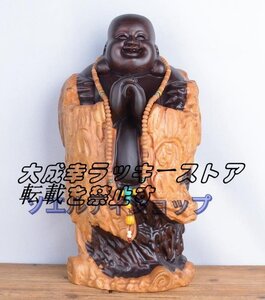 新入荷★極上品◆純手づくり彫刻 木彫り弥勒仏像の置物仏教工芸品 木彫り コレクション