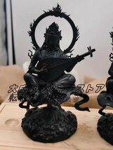 辨財天 仏像 仏教芸術品 響銅製磨き仕上げ 高さ15ｃｍ_画像1