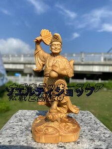 人気推薦★仏像 ツゲ彫刻慈功仏像手作り布僧慈公仏像と木彫り装飾グッズ 家庭用装飾品