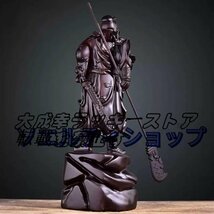 木彫仏像 極上品 仏教工芸 精密細工 関羽像 精密彫刻 極上品 黒檀木 仏師で仕上げ品 武財神 中国武将 三国志_画像3