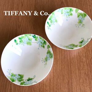  [未使用]TIFFANY&Coティファニー♪ボウルペアセット リーフボウル サラダデザート