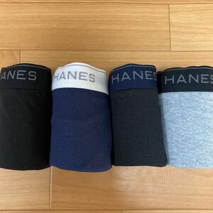 LL ②ヘインズ Hanes ボクサーパンツ ボクサーブリーフ4枚 前開き メンズ 紳士 アンダーウェア インナー 肌着 下着 男子 中学生 高校生