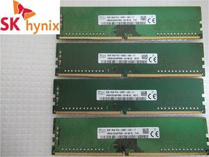 在庫僅少【今週のデスクトップ向けメモリ】SKhynix 1R*8 PC4-2400T-UA2-11 8GB×4枚　計32GB