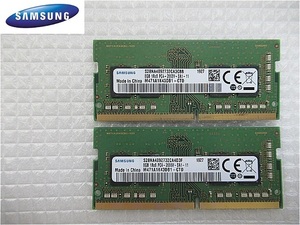 ラスト1式【今週のノート向けメモリ】SAMSUNG 1R*8 PC4-2666V-SA1-11 8GB×2枚　計16GB