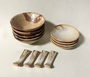 志野 桃山 茶碗 皿 箸置 和食器 小皿 取皿 紅志野