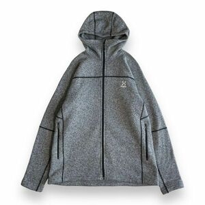 国内正規 HAGLOFS ホグロフス SWOOK HOOD スウォック フード 603727 裏ボア フリース ジップ パーカー ジャケット フーディー L グレー