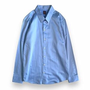 TAKEO KIKUCHI タケオキクチ TK 長袖 コットン ドレス シャツ 光沢 ワイシャツ スーツ フォーマル カジュアル トップス 4 ブルー