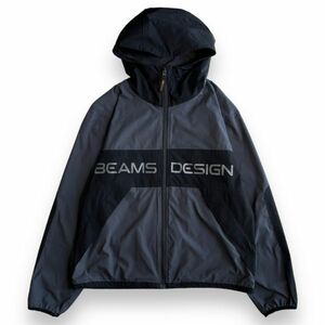 BEAMS DESIGN ビームス デザイン TIGORA ティゴラ TR-9P1003WJ ストレッチ 布帛 ジップ パーカー プリント ウィンドブレーカー M グレー系