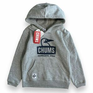 未使用 CHUMS チャムス Booby FACE Pullover PARKA ブービー フェイス プルオーバー パーカー CH20-1060 プリント フーディー L グレーの画像1