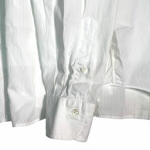 鎌倉シャツ Maker's Shirt 鎌倉 ボタンダウン 長袖 コットン シャツ ピンストライプ ワイシャツ スーツ カジュアル 41/83 ホワイト 白の画像8