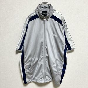 90’s 万国旗タグ adidas 半袖トラックジャケット ジップアップ