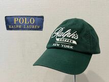 ★POLO RALPH LAUREN★Ralph′s COFFEE★ラルフズコーヒー★刺繍ロゴ★6パネルキャップ★ストラップバック★帽子★グリーン★緑★_画像1