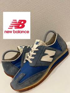 ★70sM320復刻★ピッグスキンスエード×メッシュ★ヴィンテージ加工★New Balance★ニューバランス★U320VT★ブルー★青★US7★25.0cm★