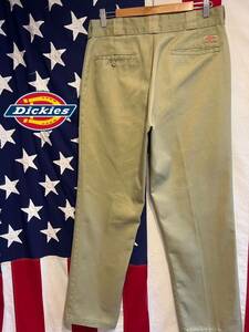 ★Dickies★ディッキーズ★874KH★ワークパンツ★トラウザーズ★チノパンツ★カーキ★ベージュ★ジッパーフライ★ホンジュラス製★W33★