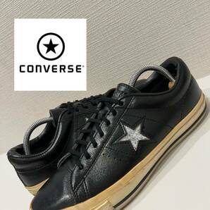 ★CONVERSE★コンバース★1C180★ONE STAR SHIWA-ENAMEL★ワンスターシワエナメル★ローカットスニーカー★ブラック★黒★US8★26.5cm★の画像1