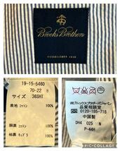 ★BROOKS BROTHERS★ブルックスブラザーズ★シアサッカー★テーラードジャケット★綿100%★ストライプ★紺×白★36SHT★Sサイズ相当★_画像7