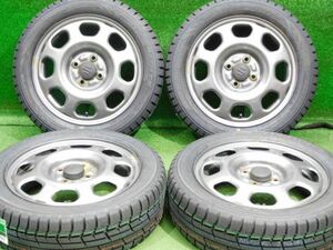 中古 ホイールタイヤ 4本 165/60R15 2023年製 ハスラー純正 スタッドレス タイヤ トーヨー トランパスTX