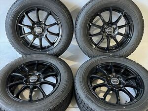 中古 ホイールタイヤ 4本 185/65R15 2018年製 6分山 マルカサービス シュナイダー スタッドレス タイヤ ブリヂストン VRX