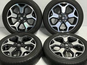 中古 ホイールタイヤ 4本 165/60R15 2018年製 4分山 スズキ ハスラー純正 ラジアル タイヤ ダンロップ エナセーブ Eco300+