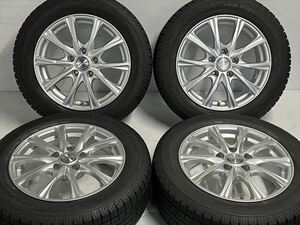 中古 ホイールタイヤ 4本 205/60R16 2019年製 7分山 ウェッズ ジョーカー スタッドレス タイヤ ヨコハマ アイスフロンテージ