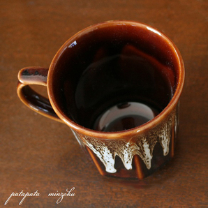美濃焼 アメ流し 八角 マグカップ コーヒー カップ 磁器 パタミン カフェ 店舗什器 コーヒー 紅茶 陶器の画像3