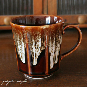 美濃焼 アメ流し 八角 マグカップ コーヒー カップ 磁器 パタミン カフェ 店舗什器 コーヒー 紅茶 陶器の画像4