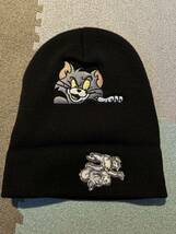 【￥100～美中古】Supreme 16/FW Tom&Jerry Beanie 黒／トムとジェリー ビーニー_画像5