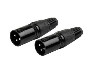 XLR plug Canon male standard goods 2 piece set black color 