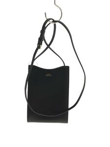 A.P.C.◆NECKPOUCH JAMIE/ショルダーバッグ/レザー/BLK