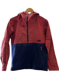 THE NORTH FACE◆NOVELTY COMPACT JACKET_ノベルティーコンパクトジャケット/L/ナイロン/RED/チェック