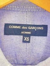 COMME des GARCONS HOMME◆長袖シャツ/XS/コットン/IDG/無地/HJ-B015_画像3