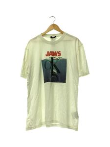 Calvin Klein◆CALVIN KLEIN×JAWS/205W39NYC/Tシャツ/M/コットン/WHT/92mwtf32