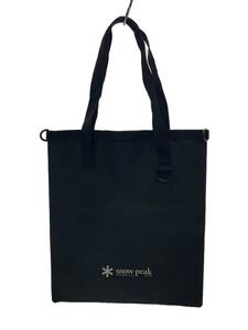 snow peak◆TPU Tote Bag M/ポリエステル/BLK/プリント/UG-716/内側ベタつき有