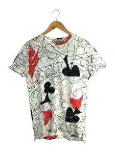 Vivienne Westwood◆Tシャツ/S/オーブ刺繍/トランプ/コットン/WHT/総柄