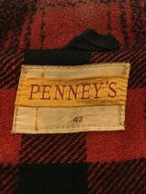 PENNEY’S◆50sー/VINTAGE/TALON/カーコート/ハンティング/ジャケット/42/ウール/レッド/チェック/_画像3