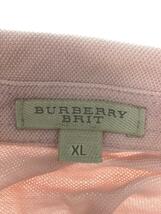 BURBERRY BRIT◆ポロシャツ/XL/コットン/PNK/無地_画像3