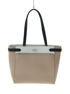 kate spade new york◆トートバッグ/レザー/BEG/WKRU7098